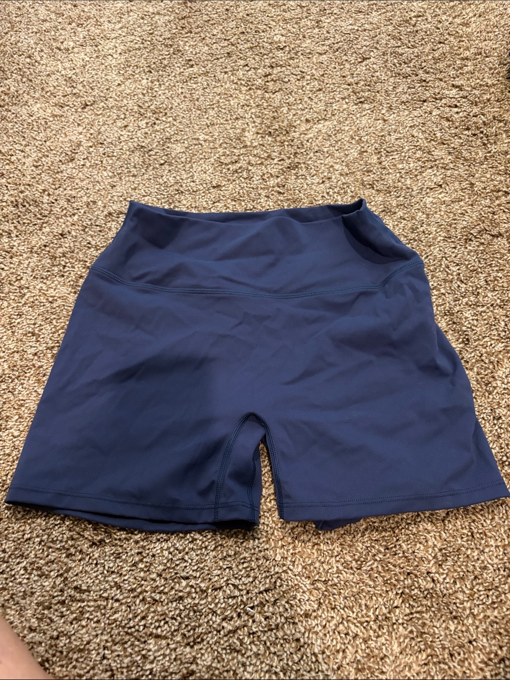 Source Unknown Navy High-Waist Bike Shorts